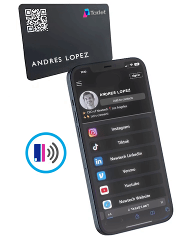 TARJETA DE PRESENTACIÓN CON CHIP NFC & CÓDIGO QR