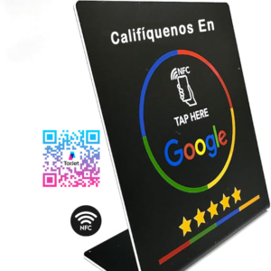 Google Reviews Card - Tarjeta de Reseñas de Google - Costa Rica Tarjetas en PVC con código QR y NFC